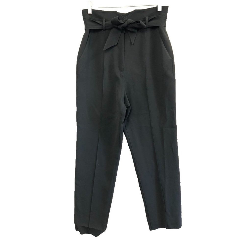 Jonathan Simkhai Paperbag Dress Pants Womens‎ 8 Black Tapered Leg High Rise